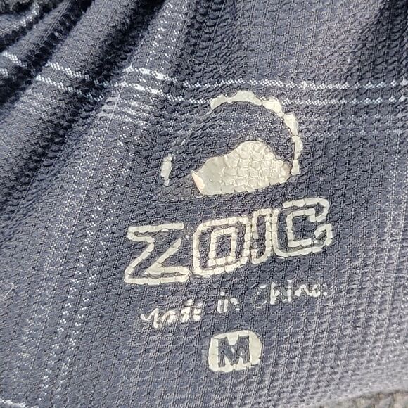 Zoic MTB Shorts Cargo Belted Stretch Waist Black Plaid Mens Medium Baggy Loose - Picture 9 of 9